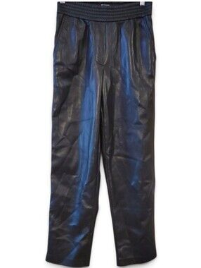 Wilfred Aritzia Faux Leather Elastic Waist Pull On Black Pants Size XS NWOT'S